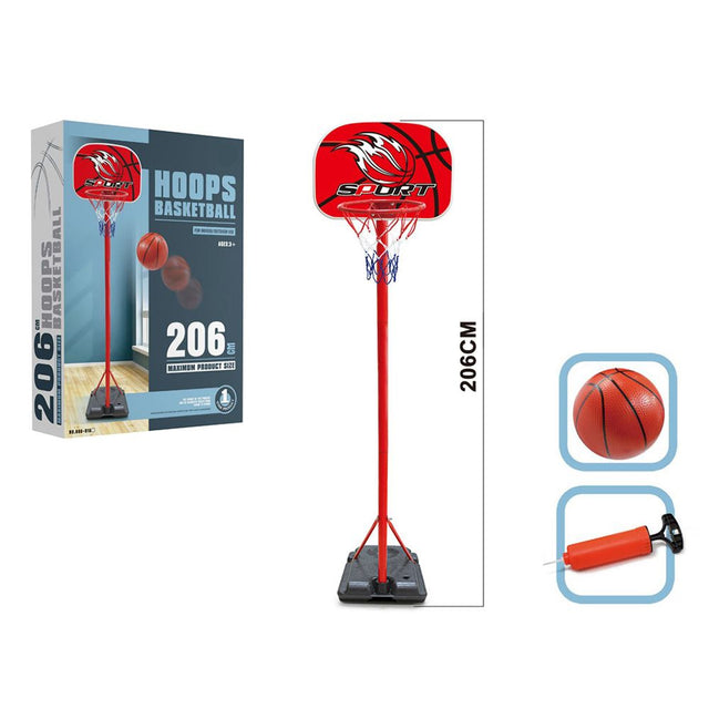 mazzeo piantana basket 206cm con pallone e pompa ean 8033614173619