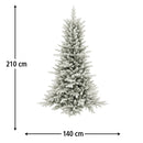 mercury albero di natale artificiale lapponia 210 cm neve ean 8056001180953