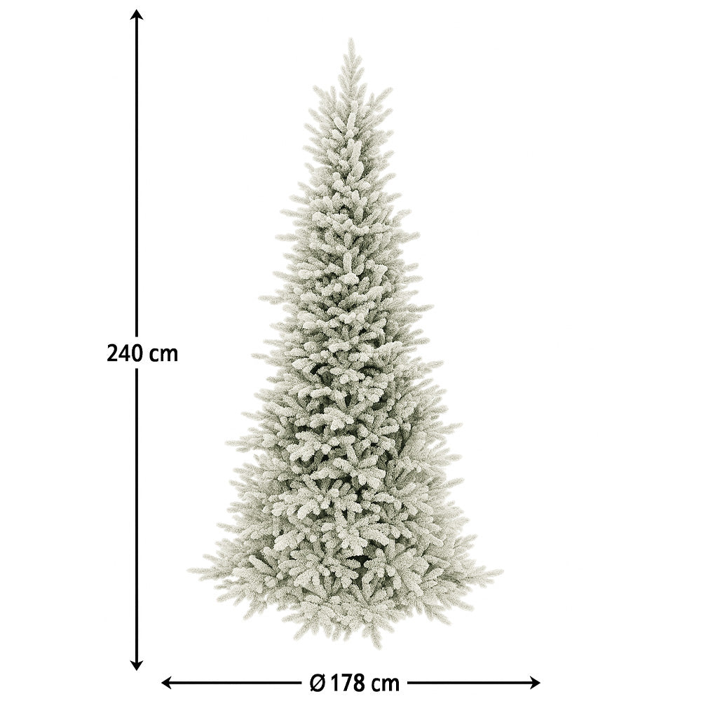 mercury albero di natale artificiale lapponia 240 cm neve ean 8056001180960