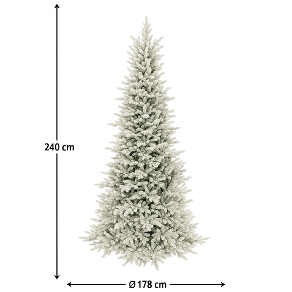 mercury albero di natale artificiale lapponia 240 cm neve ean 8056001180960