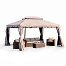 mirada gazebo elegance 3x4 ecru telo ecru e marrone ean 7426899393574