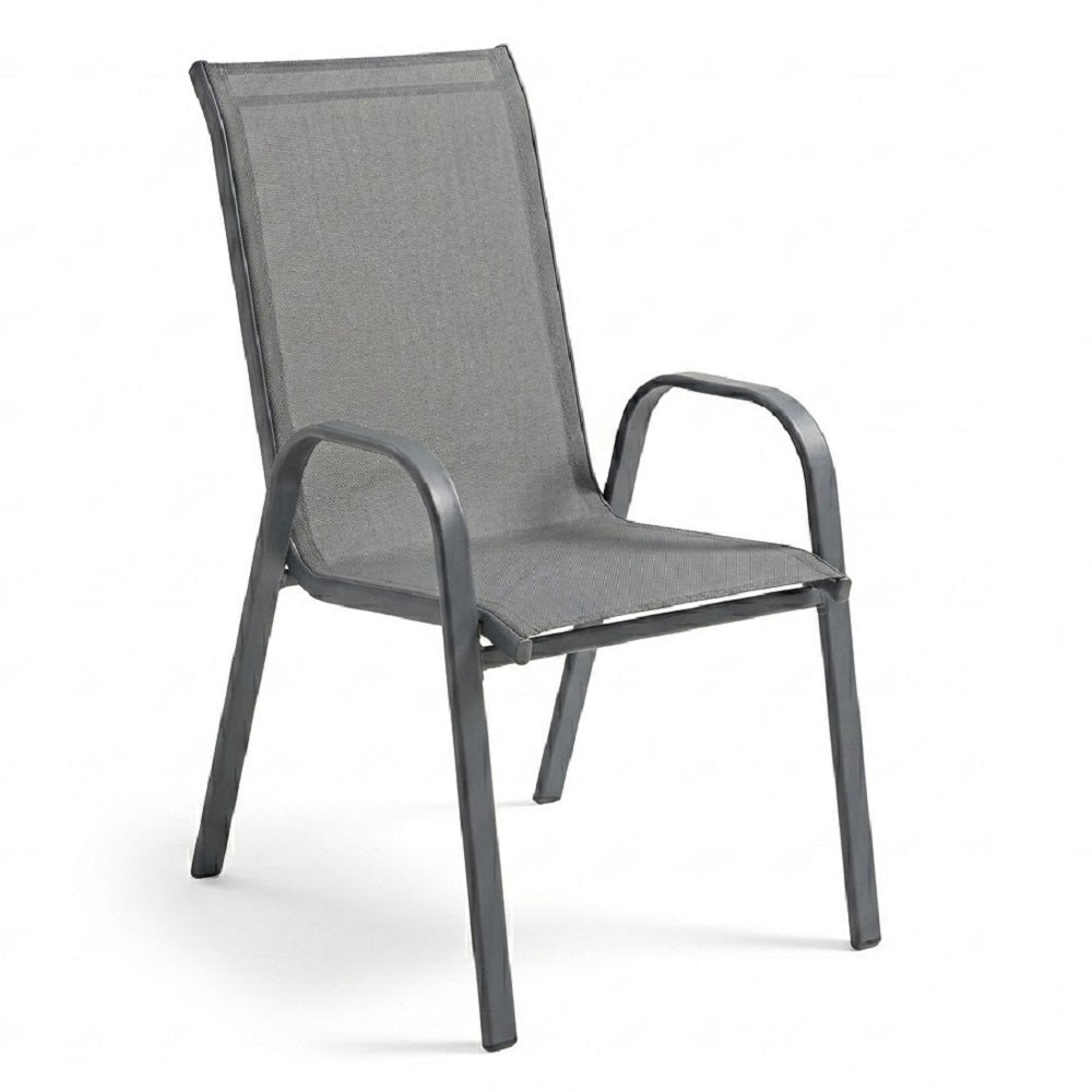 mirada sedia con braccioli leuca steel grigia textilene ean 8051944712001