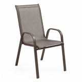 mirada sedia con braccioli leuca steel marrone textilene ean 8051944711998