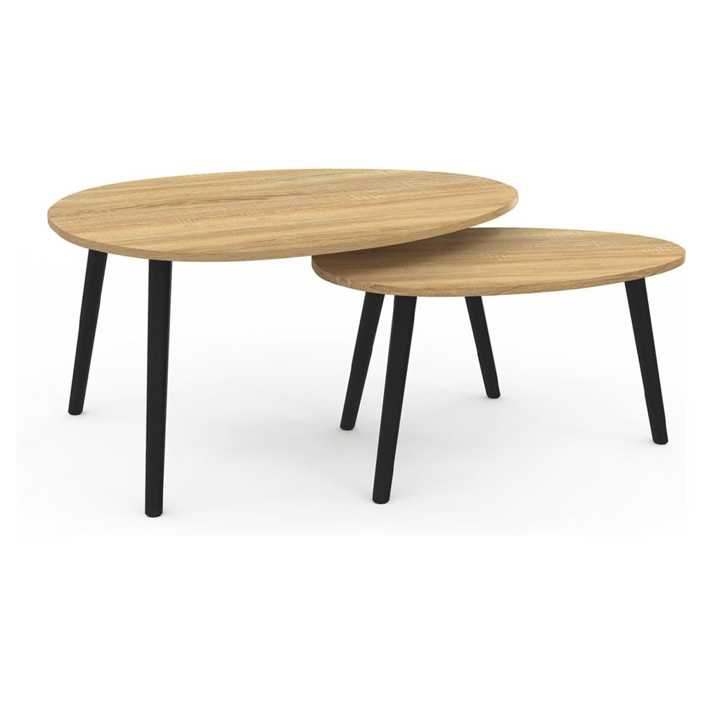 mirada set tavolini bicco 2pz 6040 rovere ean 8051944718805