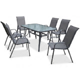 mirada set tavolo steel 6 sedie grigio ean 8051944711981