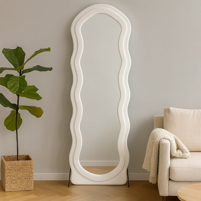mirada specchio gost ondulato 143cm bianco ean 9972016907011