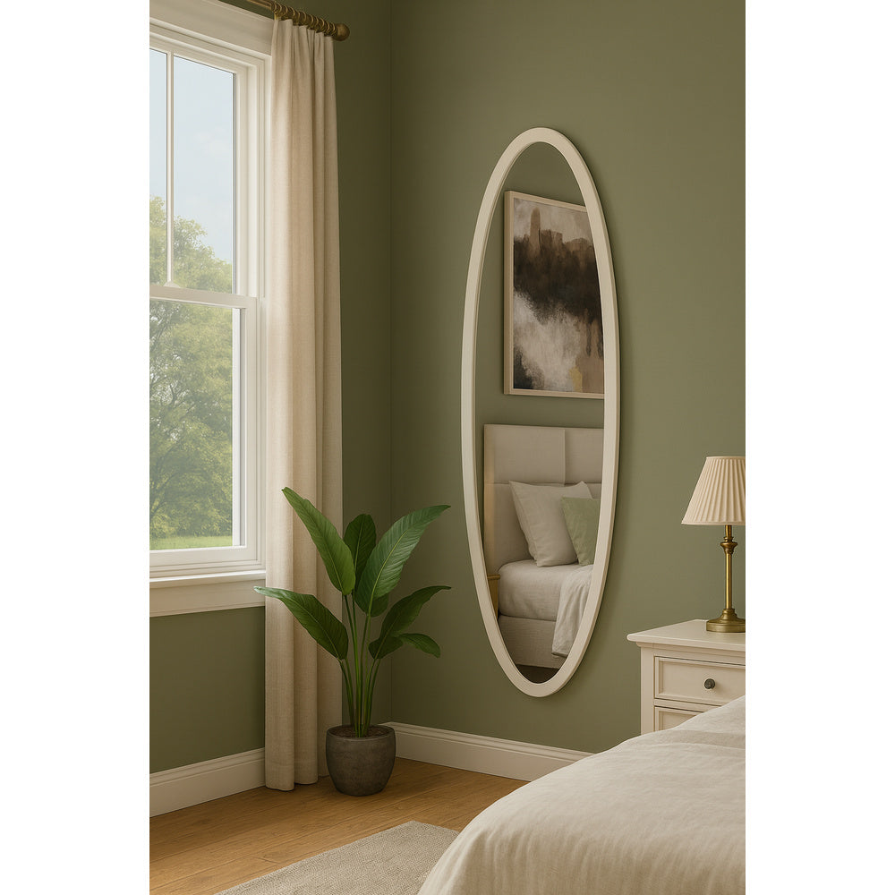 mirada specchio ovale 40x140x18cm bianco ean 9972016907073