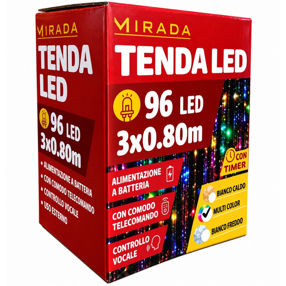 mirada tenda a batteria 96 led multicolor 3x0 80 mt ean 8051944716214