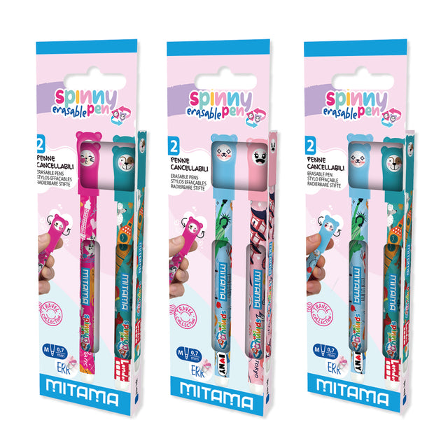 mitama penne cancellabili spinny pen travel pacco 2pz ean 8026624638292