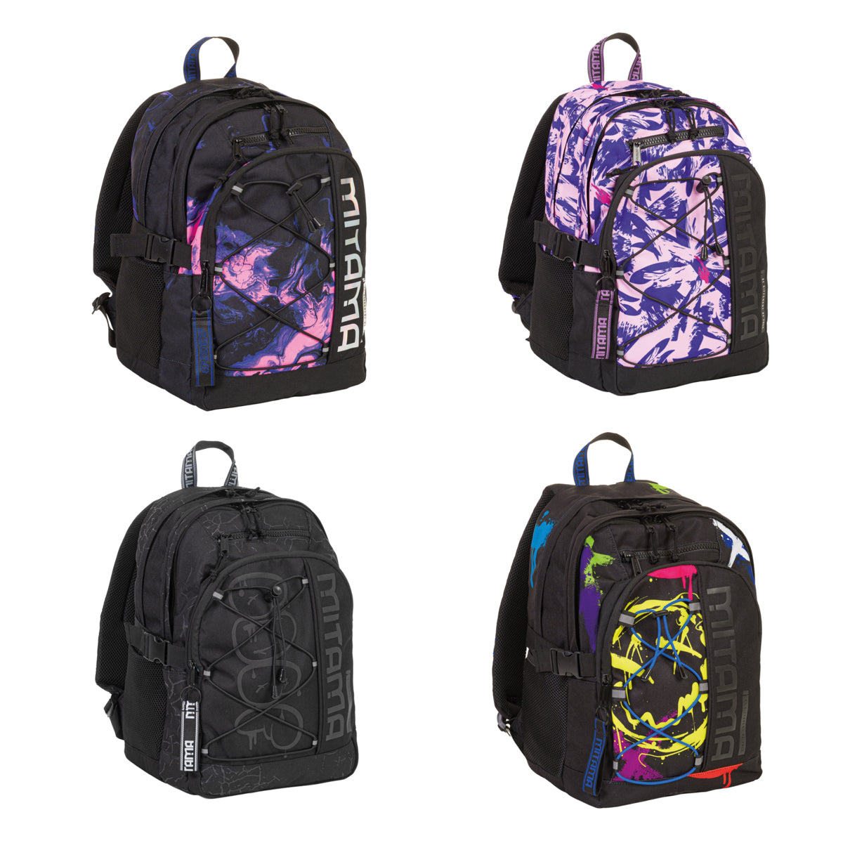 Zaino Triplo Scomparto Scuola Mitama con Tasca frontale Zaino Triplo Scomparto Scuola Mitama con Tasca frontale