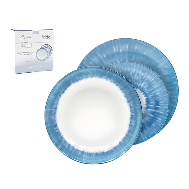 mmz servizio tavola 18pz iride azzurro ean 8056897155301