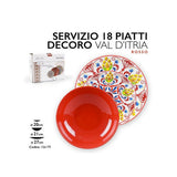 mmz servizio tavola 18pz val ditria rosso ean 8056897156179