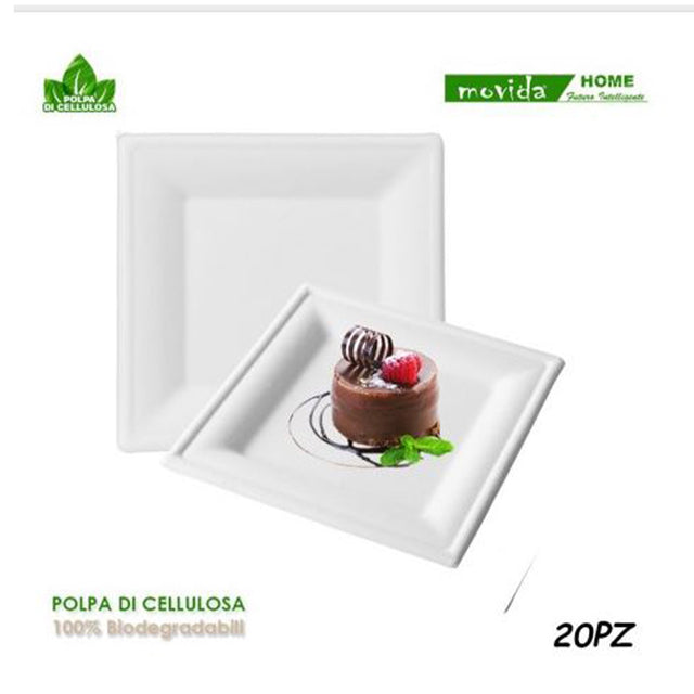 movida piatti bio quadrato 20 pezzi 15cm movida ean 8056304643896