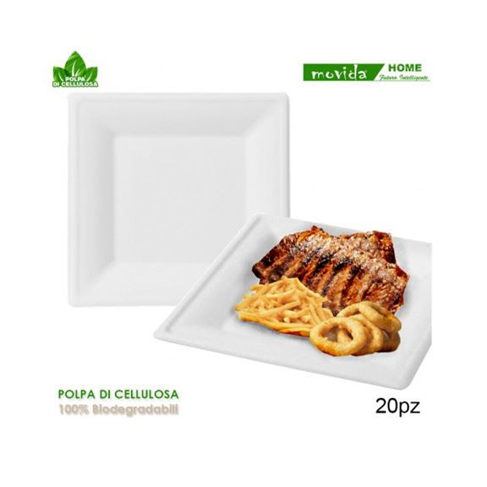 movida piatti bio quadrato 20 pezzi 26cm movida ean 8056304643131