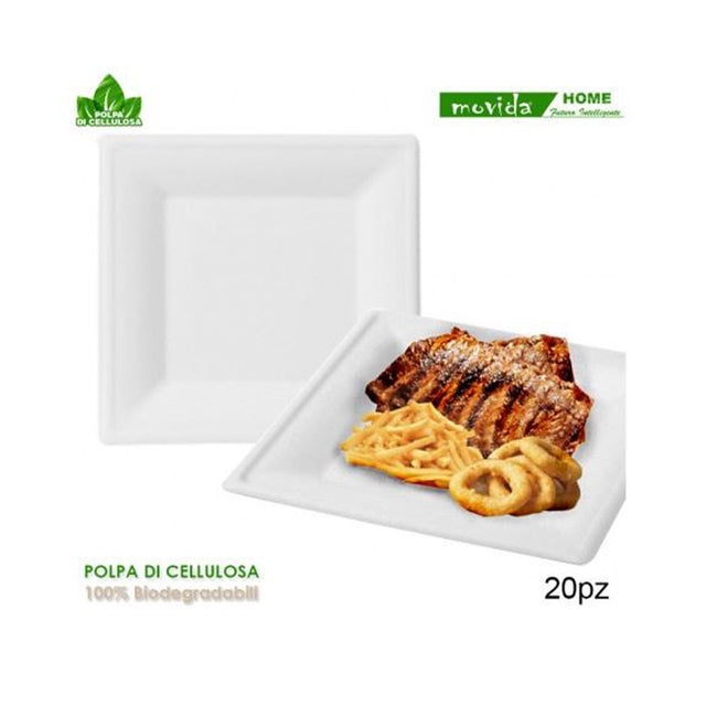 movida piatti bio quadrato 20 pezzi 26cm movida ean 8056304643131