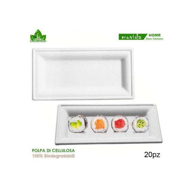 movida piatti bio rettangolari sushi 20 pezzi 26x12 ean 8056304644602