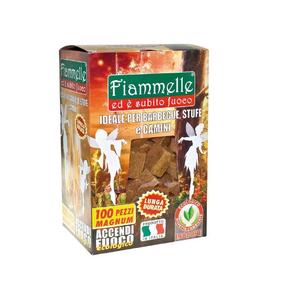 nappi accendifuoco ecologico fiammelle 100pz ean 8026871105752