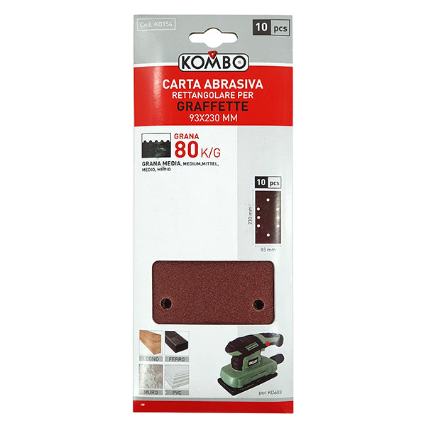 nbr carta abrasiva rettang gr80 5pz ko ean 8053340473852