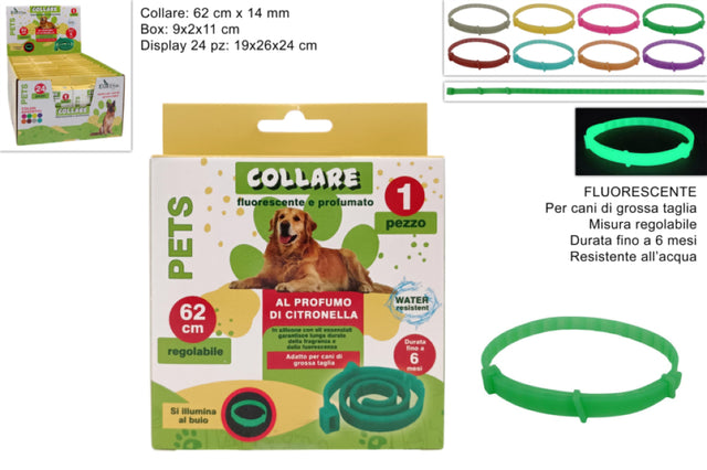 nbr collare per cani citronella fluo 62cm ean 8034048671269