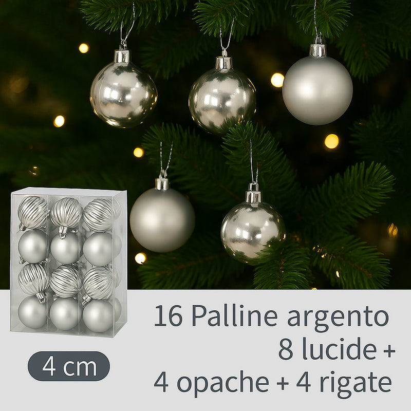 nbr pallina di natale argento 4 cm conf 16pz 3 decori ean 9972016912022