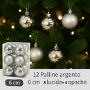 nbr pallina di natale argento 6 cm conf 12pz 2 decori ean 9972016912077