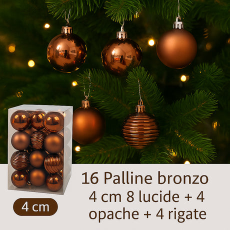 nbr pallina di natale bronzo 4 cm conf 16pz 3 decori ean 9972016912046