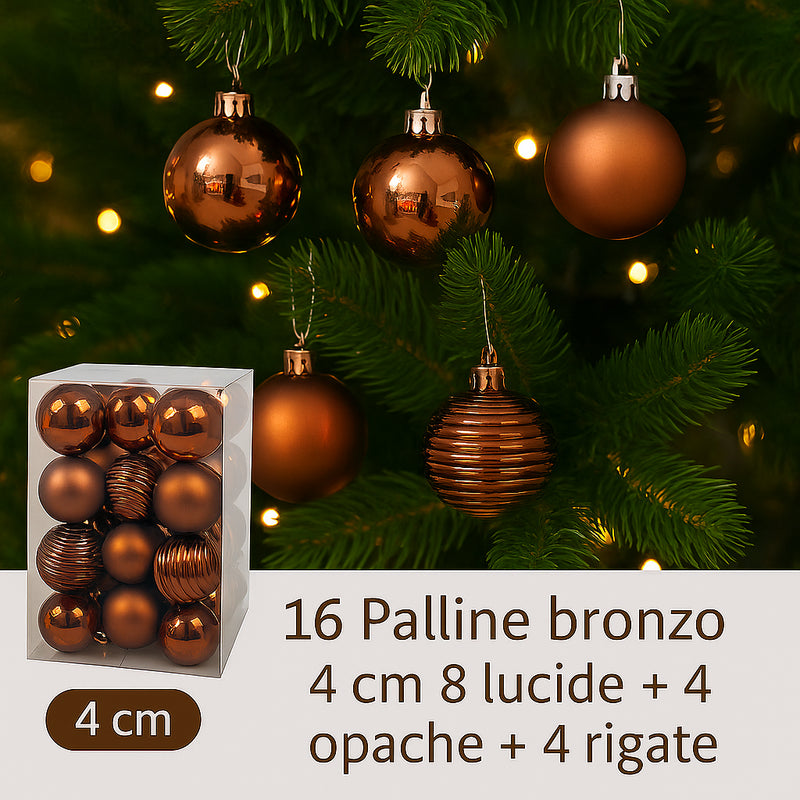 nbr pallina di natale bronzo 4 cm conf 16pz 3 decori ean 9972016912046