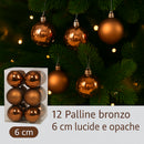 nbr pallina di natale bronzo 6 cm conf 12pz 2 decori ean 9972016912091