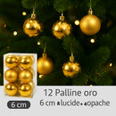nbr pallina di natale oro 6 cm conf 12pz 2 decori ean 9972016912060