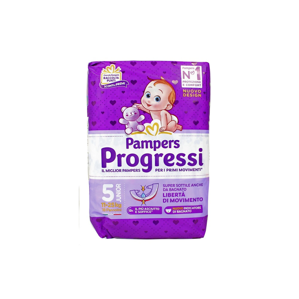 nbr pampers progressi 18pz junior ean 8001480307070