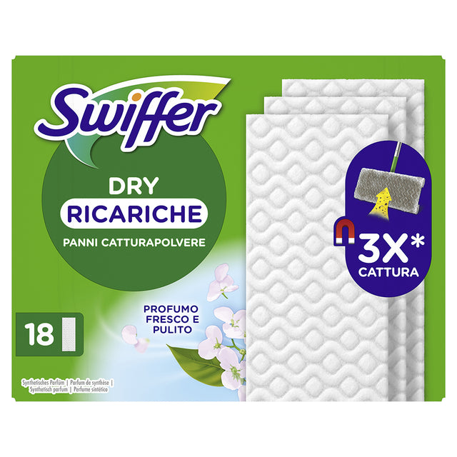 nbr swiffer dry 18 panni cattura polvere classico ean 8700216677226