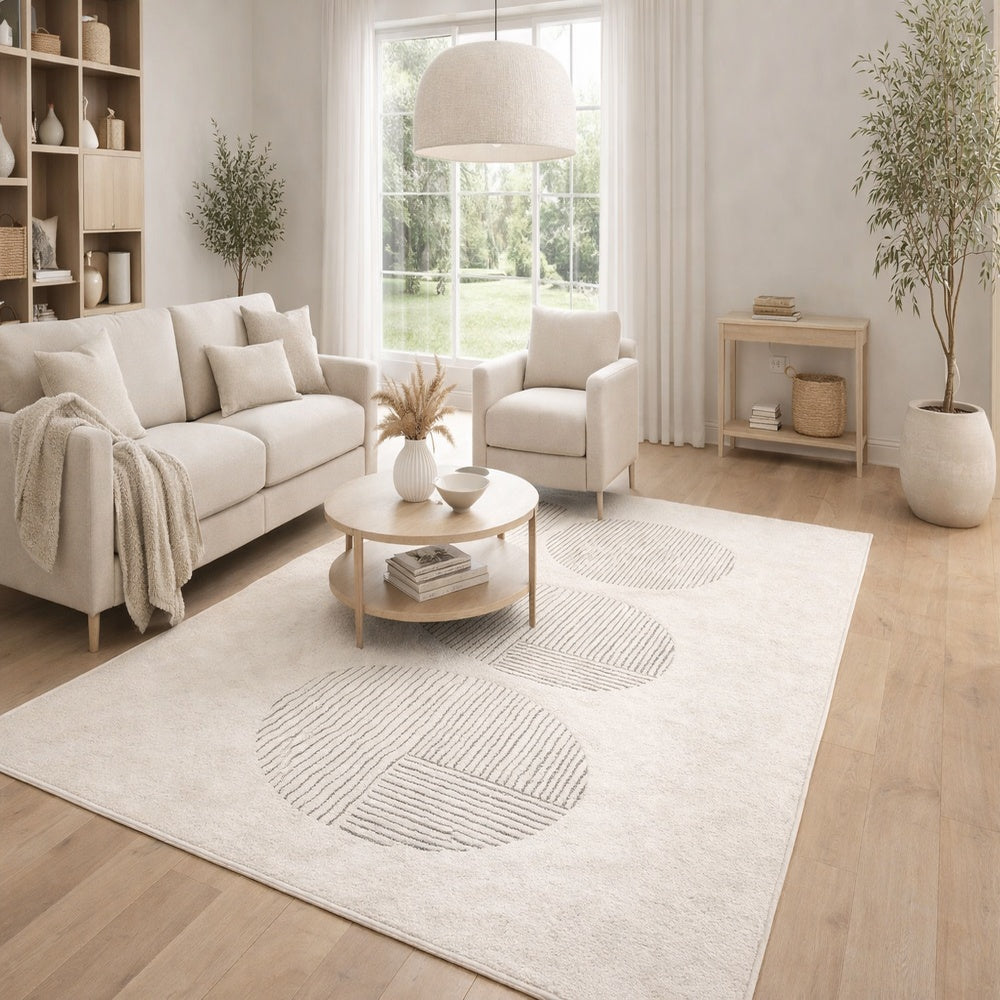 nbr tappeto castro cerchi e linee grigio 150x220 cm ean 9972016923066