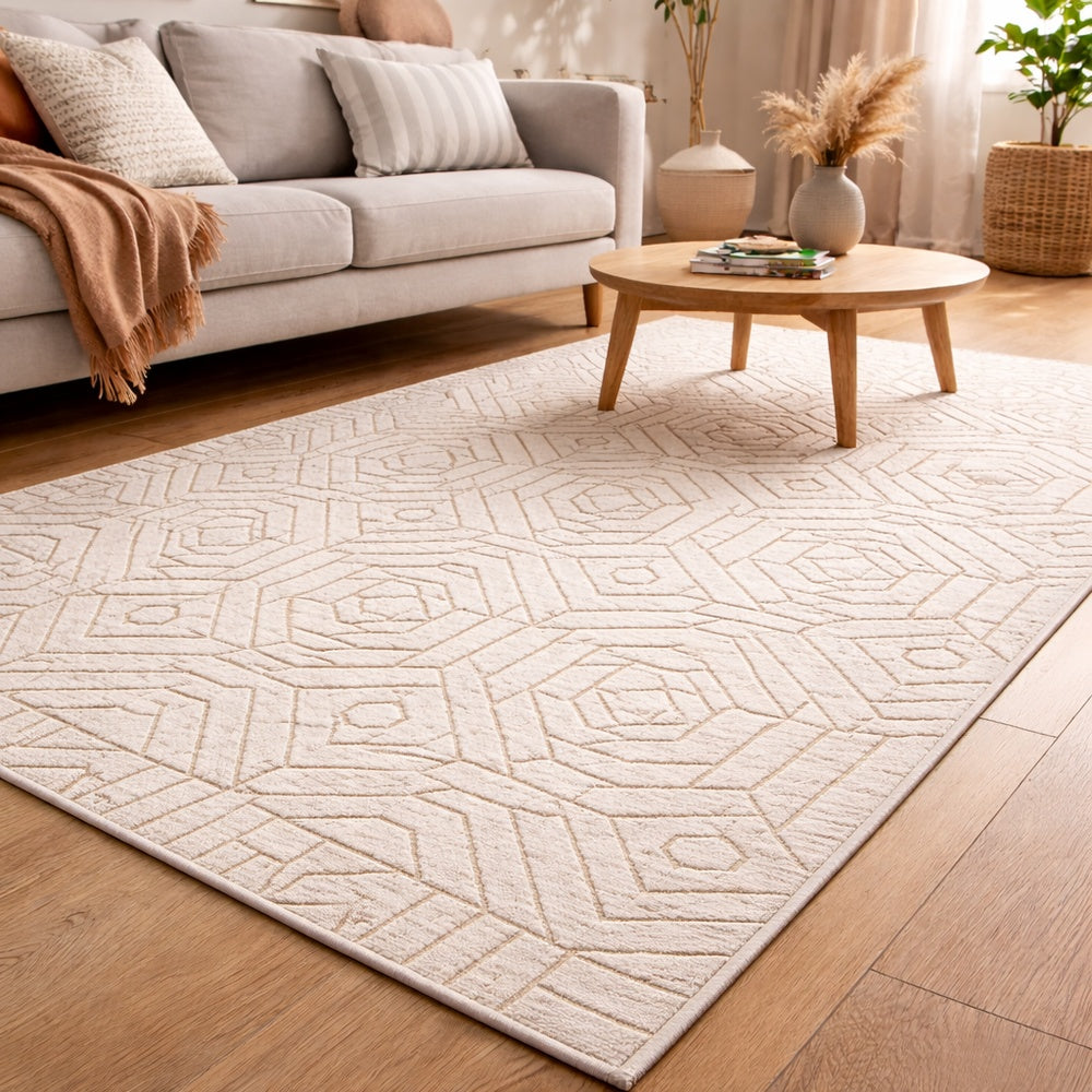 nbr tappeto galileo esagoni e rombi bianco 80x150 cm ean 9972016923028