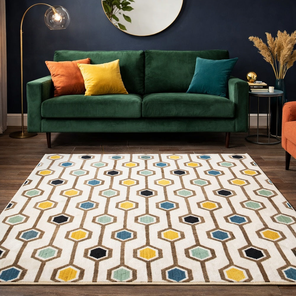 nbr tappeto galileo esagono multicolor 133x190 cm ean 9972016900890