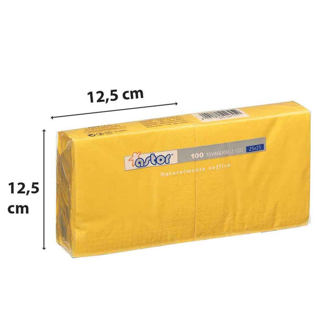 nbr tovaglioli 25x25 2 veli 100pz giallo ean 8000875016252