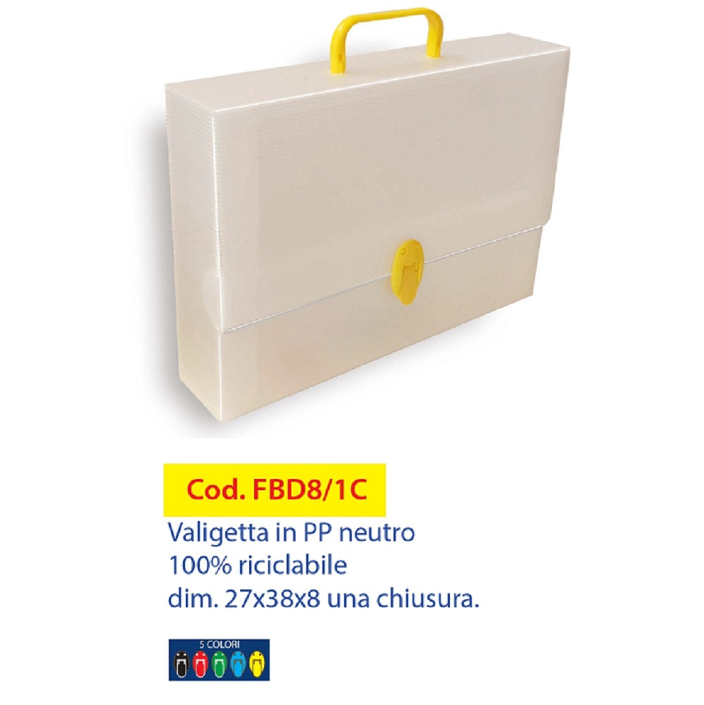 nbr valigetta polionda neutra colori assortiti 27x38x8 cm ean 8019420078232