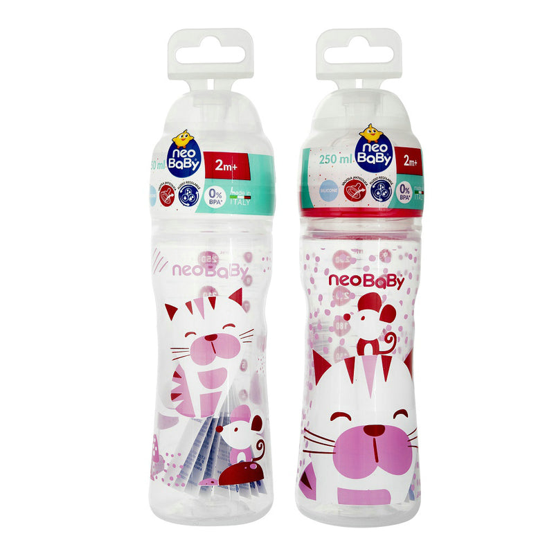 immagine-1-neobaby-biberon-in-plastica-250ml-84369-neobaby-ean-8058664098316