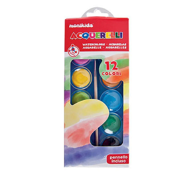 nikoffice acquerelli 12 colori 30 mm ean 8033593087051