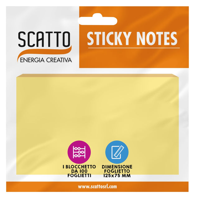 nikoffice blocco memotak 75 x 125 mm 100 fogli gialli ean 4011169510008