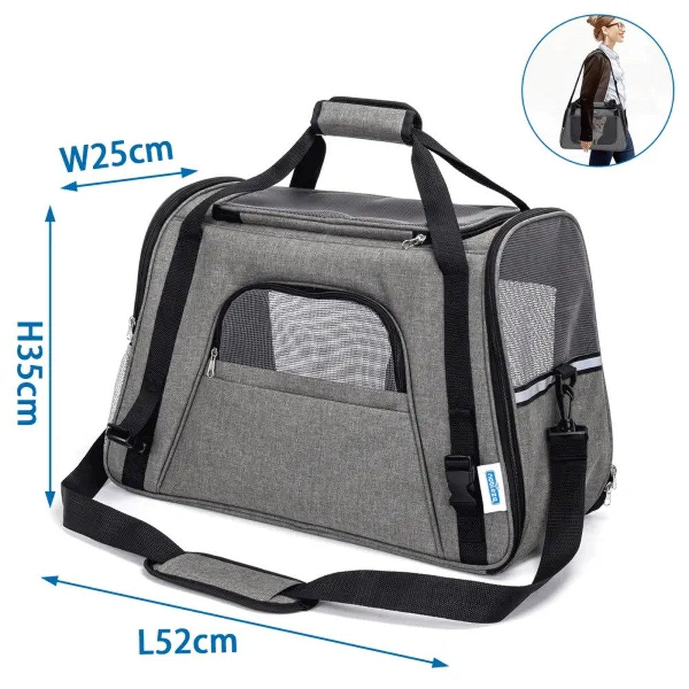 nobleza borsa trasportino grigia nobleza 52x25x35 cm ean 8719138196166