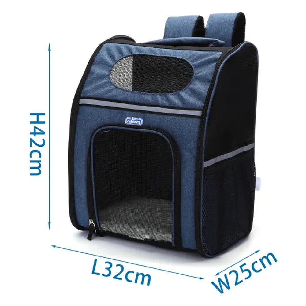 nobleza zaino trasportino per animali blu nobleza 32x25x42 cm ean 8719138056835