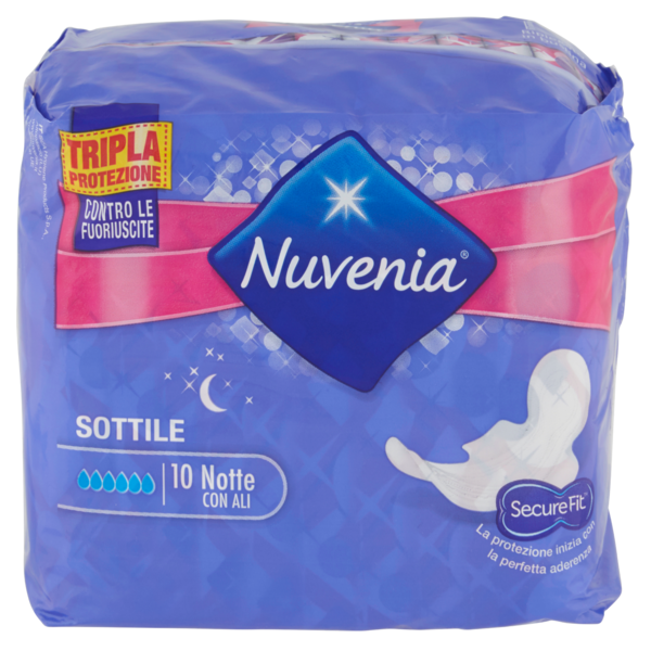 immagine-1-nuvenia-assorbenti-10-pz-sottili-notte-nuvenia-ean-8017165000099