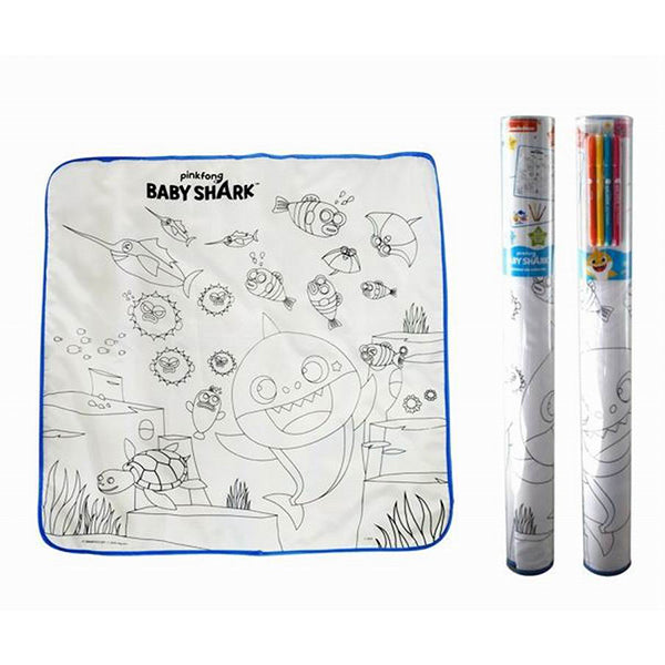 ods baby shark tappeto da colorare 70x70cm assortito ean 8017293488004