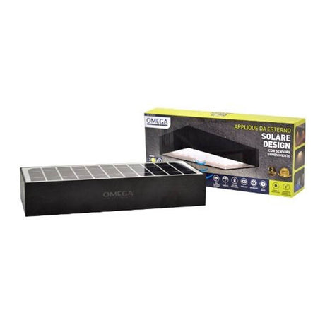 omega applique solare sensore 900lumen nero ld614 ean 8054134478695