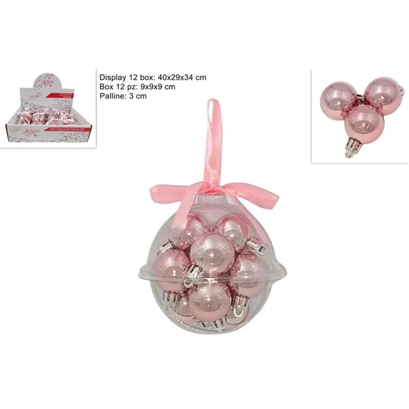 orizzonte christmas pallina natale 12 pz rosa antico ean 8053482244082