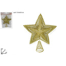 orizzonte christmas puntale stella metallo glitterata oro ean 8033113640032