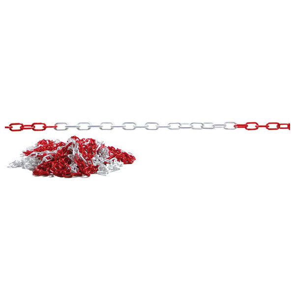 outlet catena bianco rossa plastica 25 mt 1960444 valex ean 8004878662850