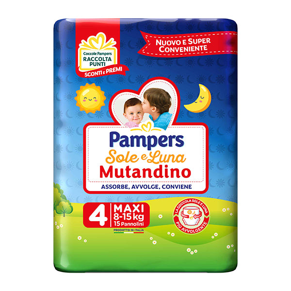immagine-1-pampers-pampers-sole-luna-mutandino-4-15pz-maxi-ean-8001480304031