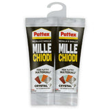 pattex pattex millechiodi crystal adesivo sigillante 2x90 gr ean 8004630933334