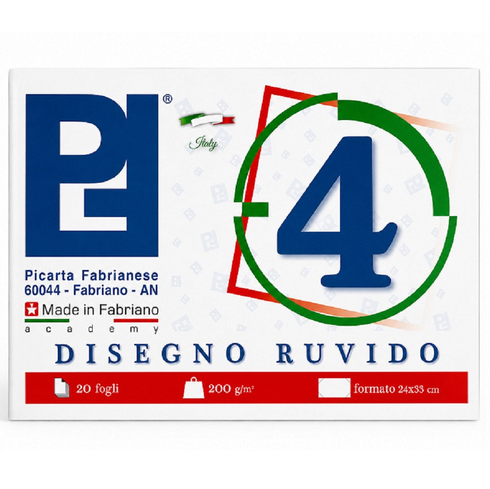picarta fabrianese album disegno ruvido 24x33 cm 20 fogli 220 gr ean 8011919102015